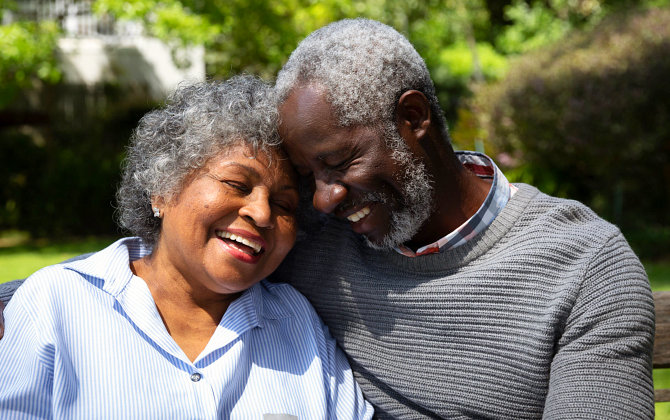 a happy senior couple