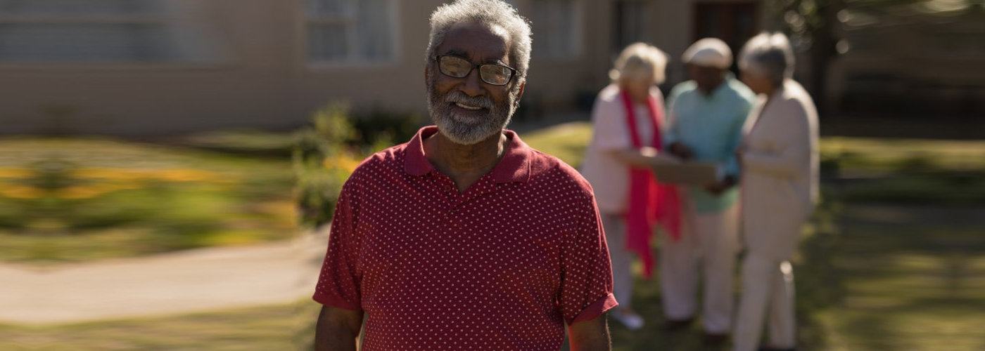 senior man smiling